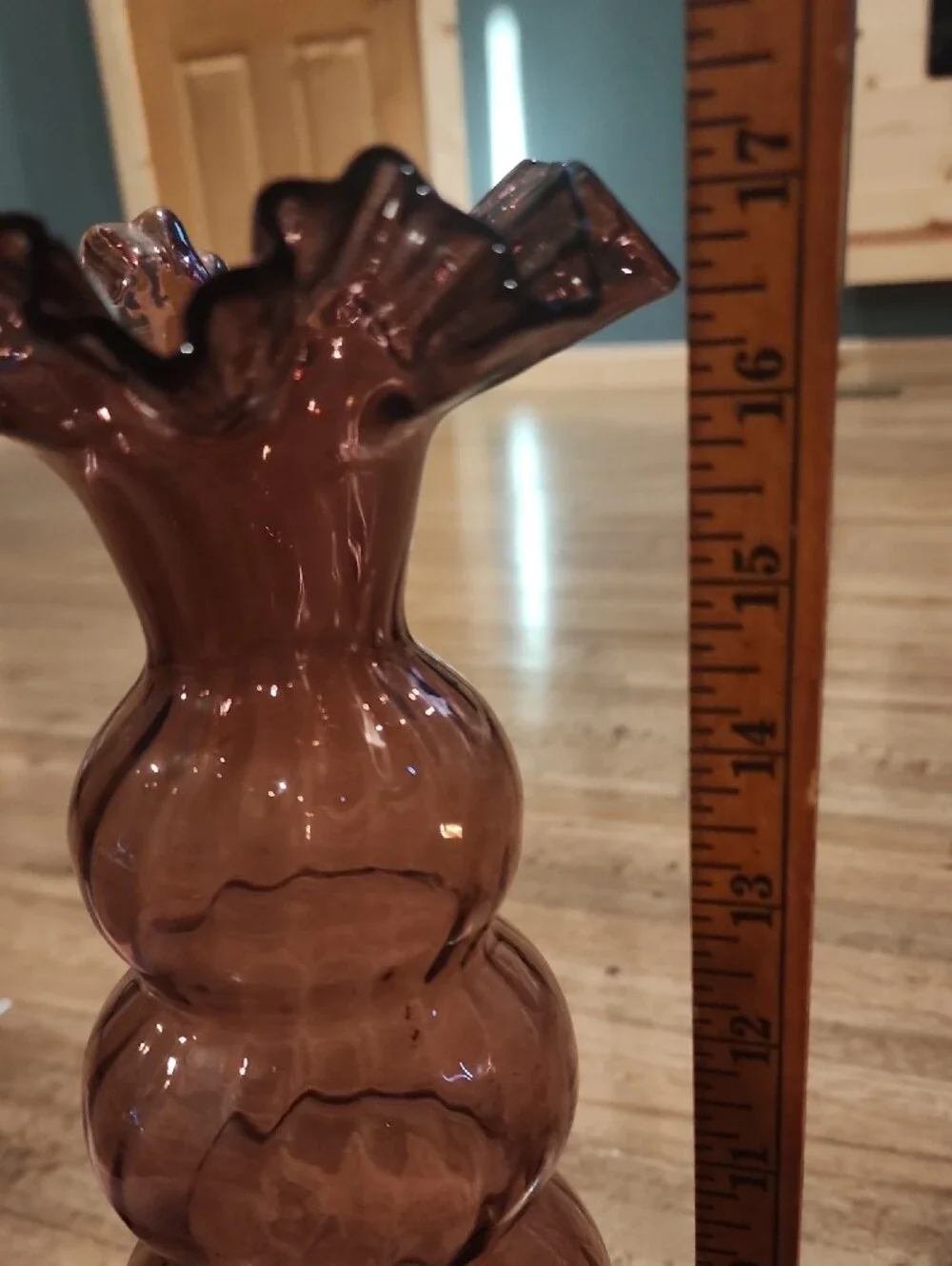 Vintage Empoli Purple Glass Multi-Ball Vase